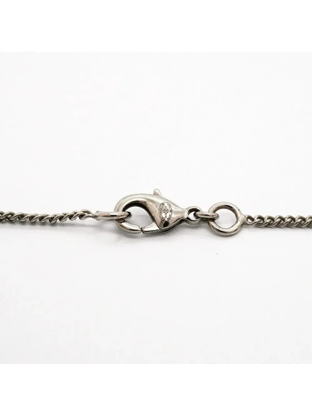 Chanel Cc Logo Pendant Necklace Silver- #357857C68B